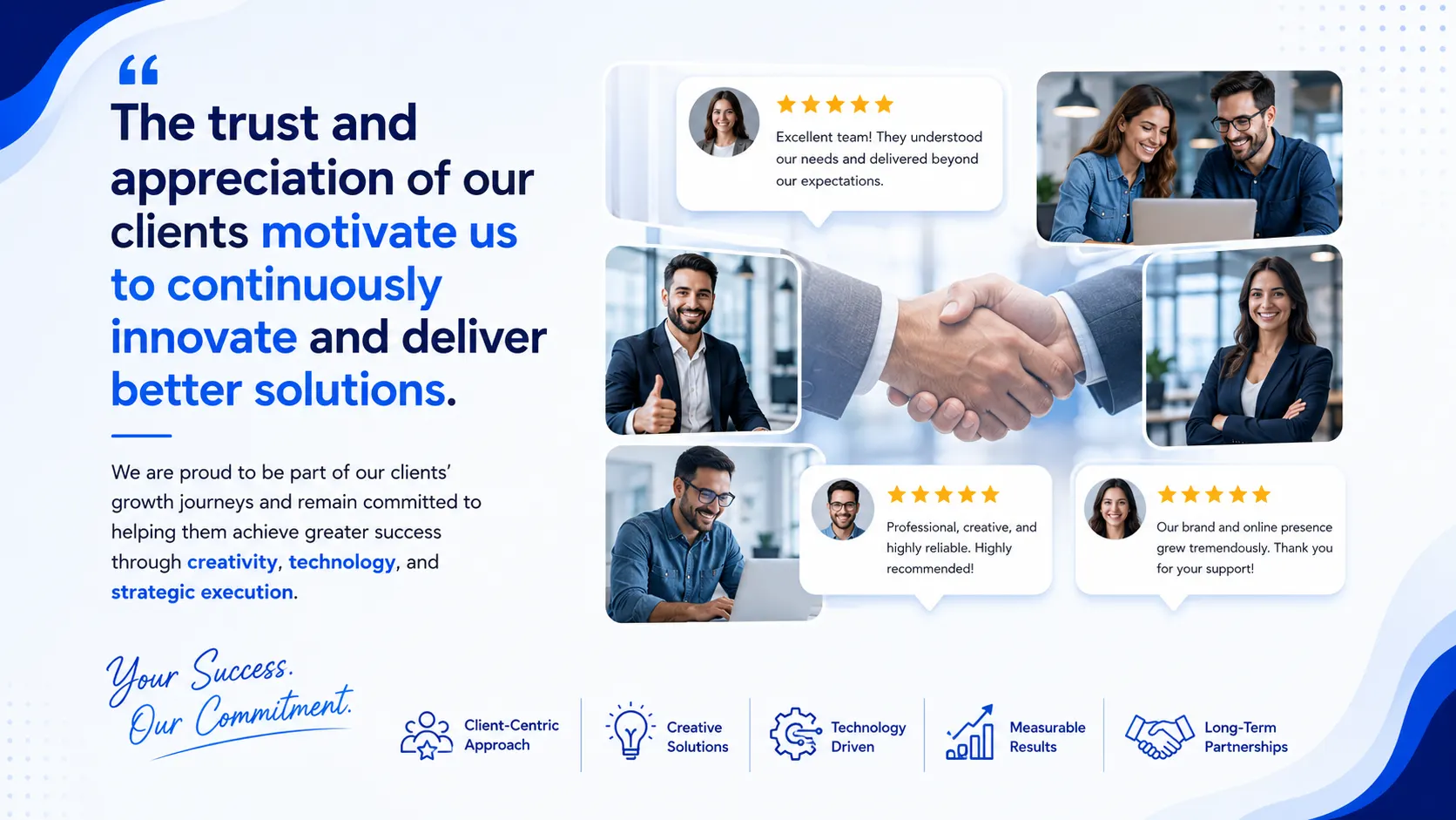 Client Satisfaction Is Our Biggest Achievement