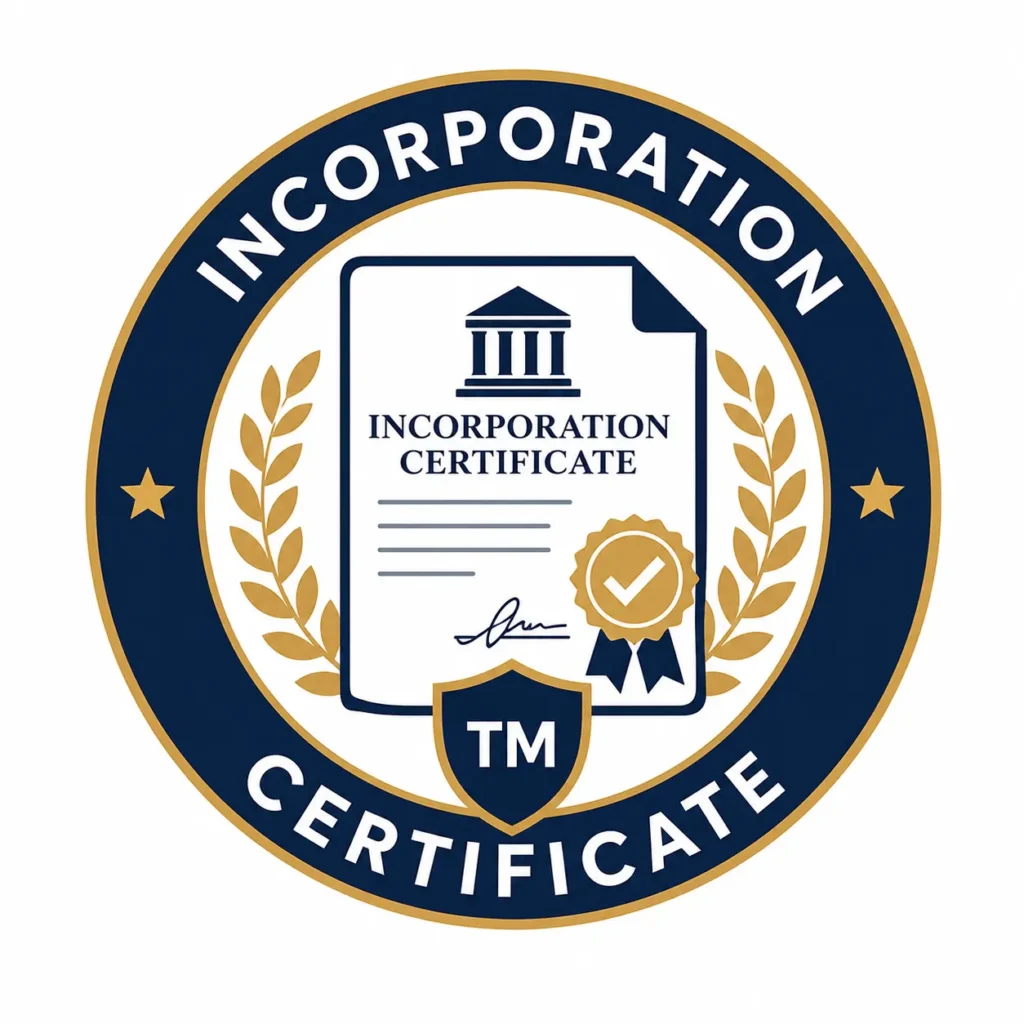 Incorporation certificate Incorporation certificate