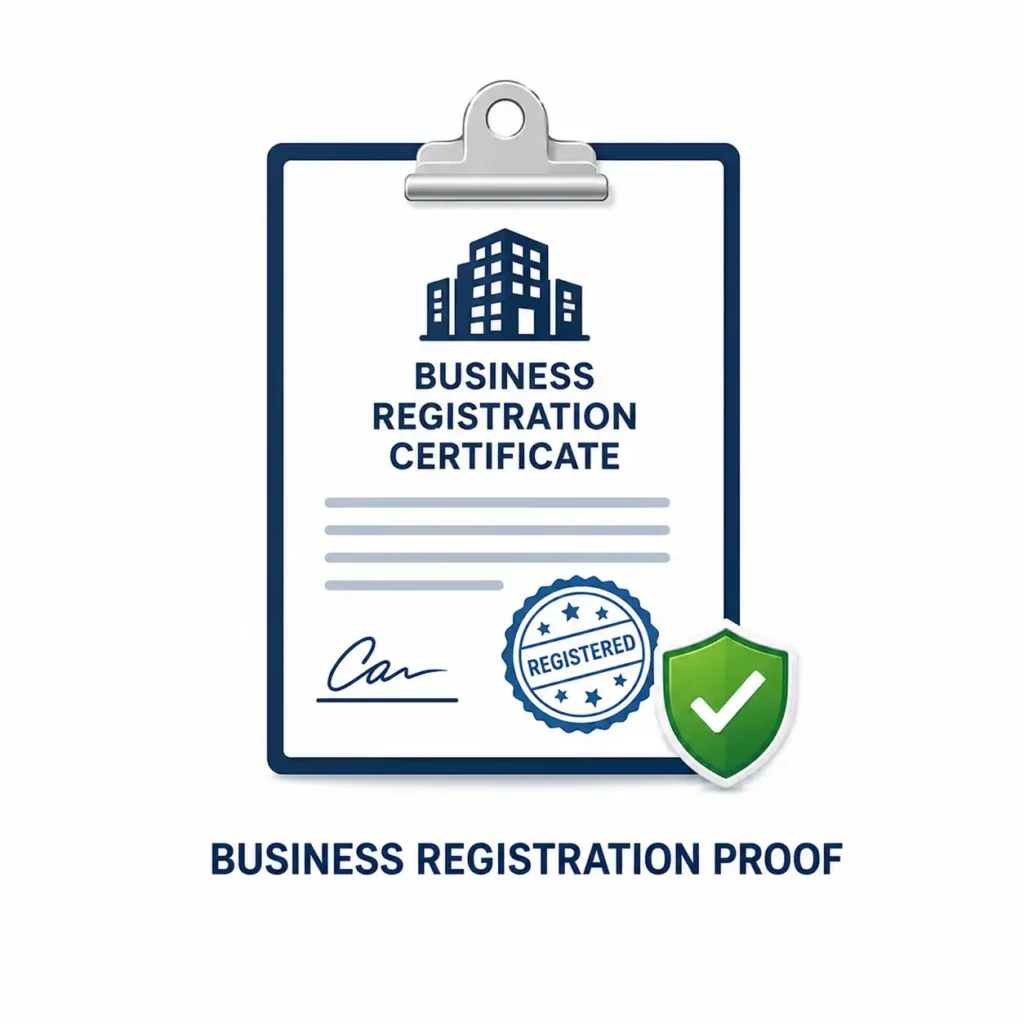 Business registration proof Business registration proof