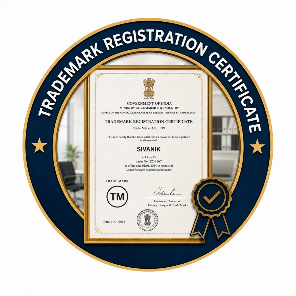 Trademark registration certificate Trademark registration certificate